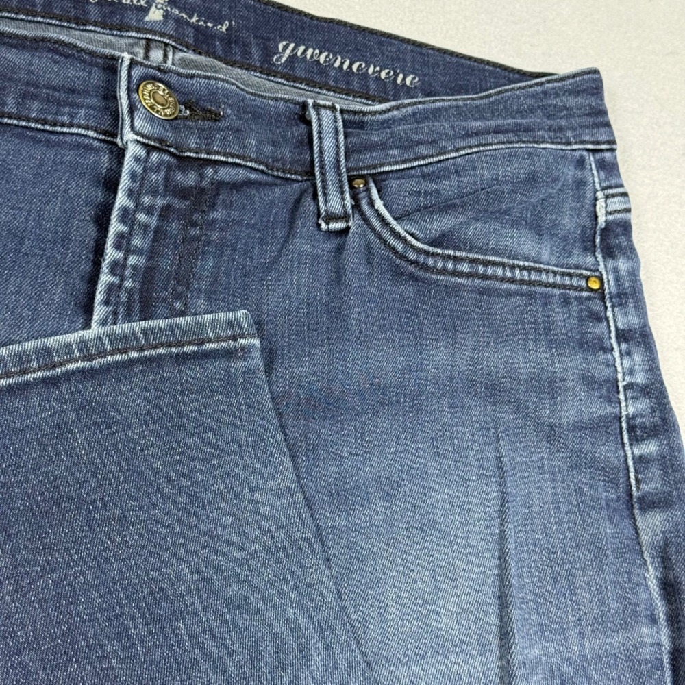 7 For All Mankind Gwenevere Skinny Jeans Dark Wash Blue Denim Womens 31